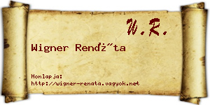 Wigner Renáta névjegykártya